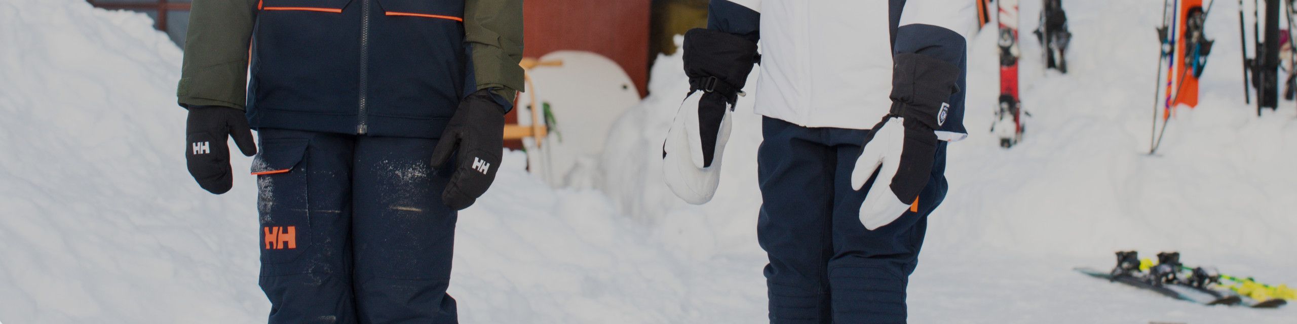 Gants de Ski à Manches sulfpour Enfant Garçon et Fille, Mitaines