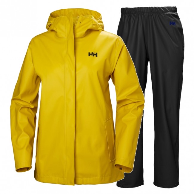 Helly Hansen Moss regnsæt, dame, gul/sort