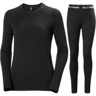 Helly Hansen Lifa Merino Midweight, sæt, dame, sort