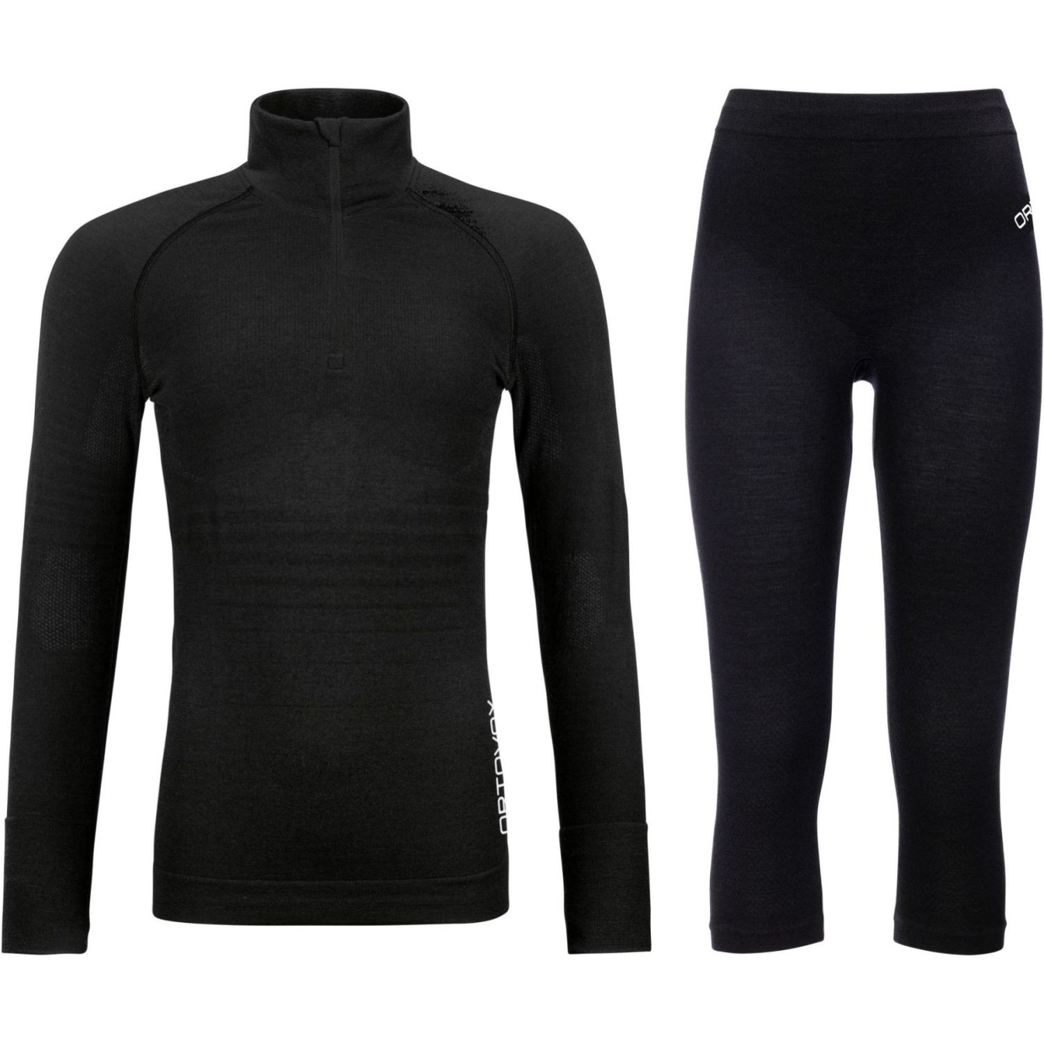Ortovox 230 Competition 1/2 zip / 3/4 pant, sett, dame, svart