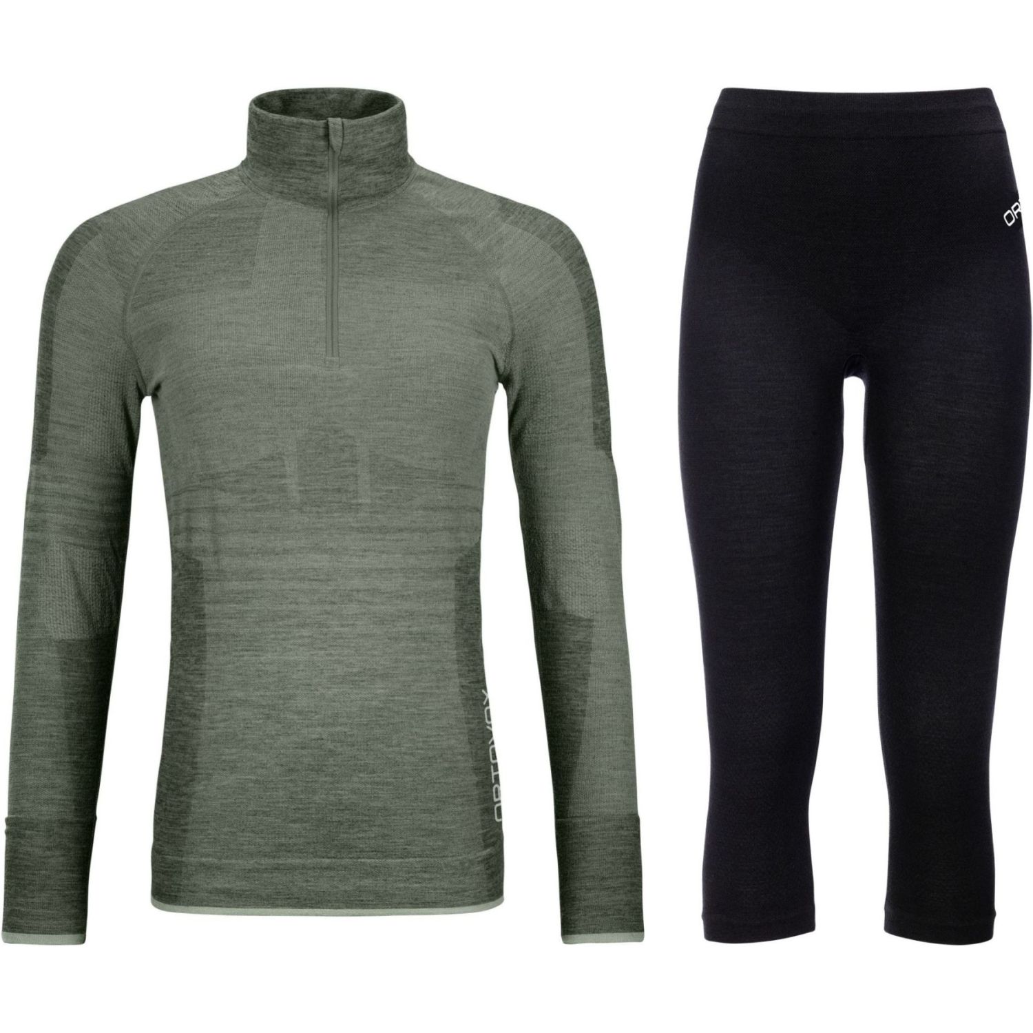 Ortovox 230 Competition 1/2 zip / 3/4 pant, sett, dame, grå/svart