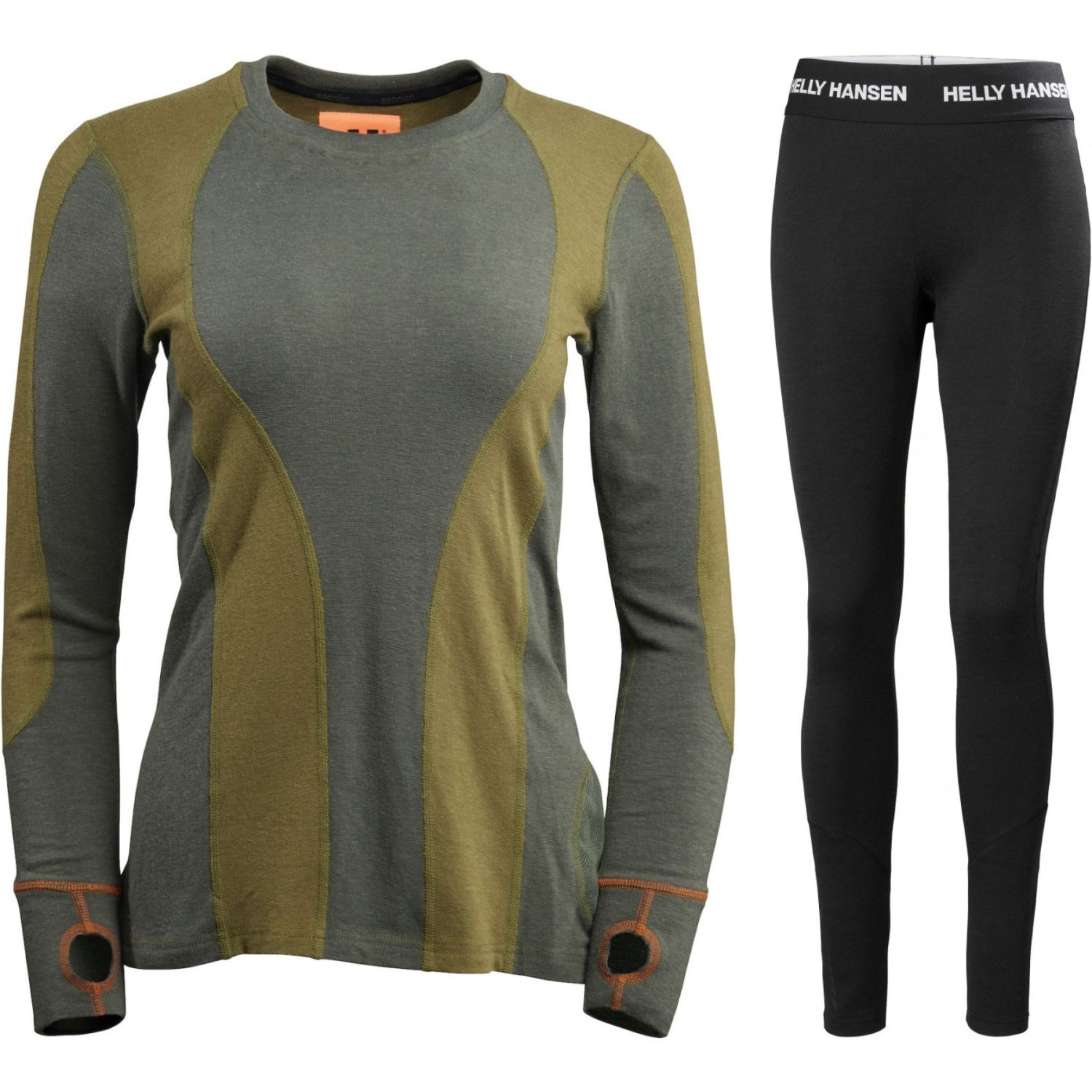 Aeonian/Helly Hansen lyžařské spodní prádlo, set, dámské, zelená/černá