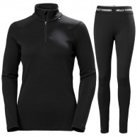 Helly Hansen Lifa Merino Midweight H/Z, sæt, dame, sort