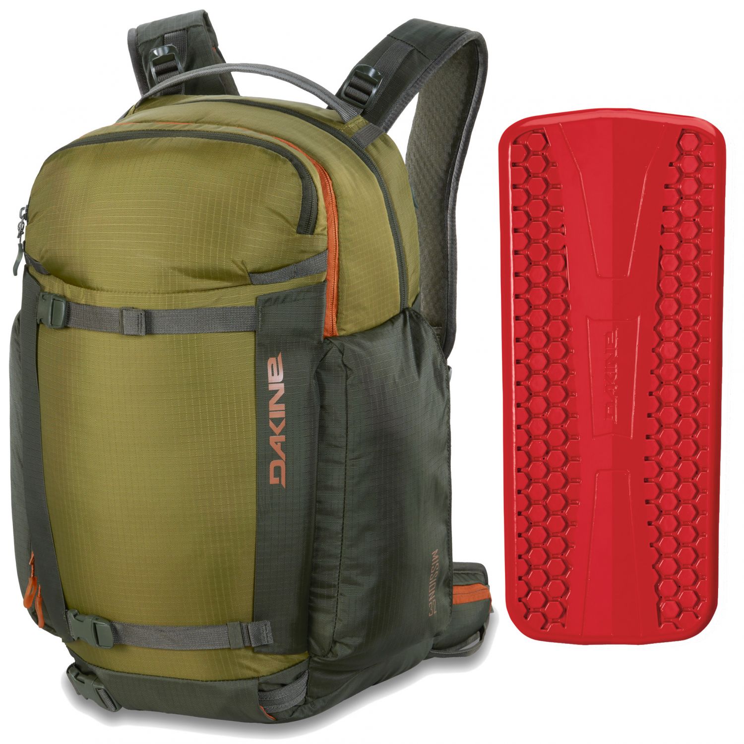 Dakine Mission Pro 32 + Impact Spine Protector, grøn