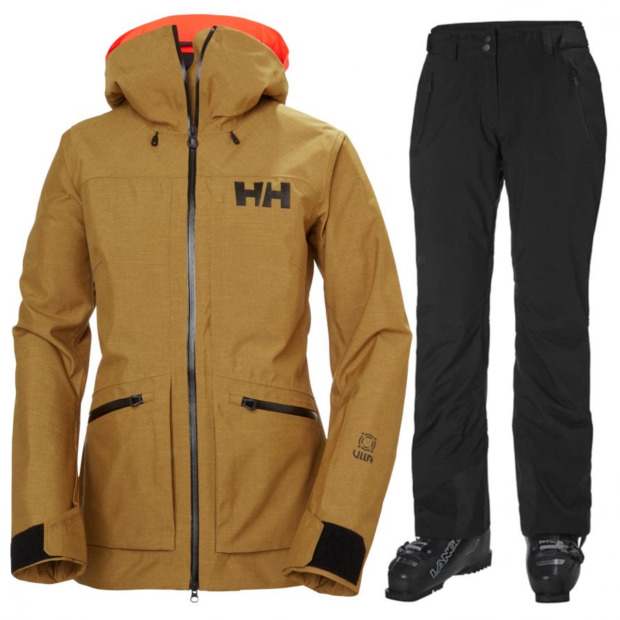 Helly Hansen Powderqueen/Legendary Skiset, Damen, lynx/schwarz