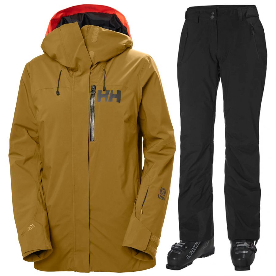 Helly Hansen Powshot/Legendary skisæt, dame, guld/sort