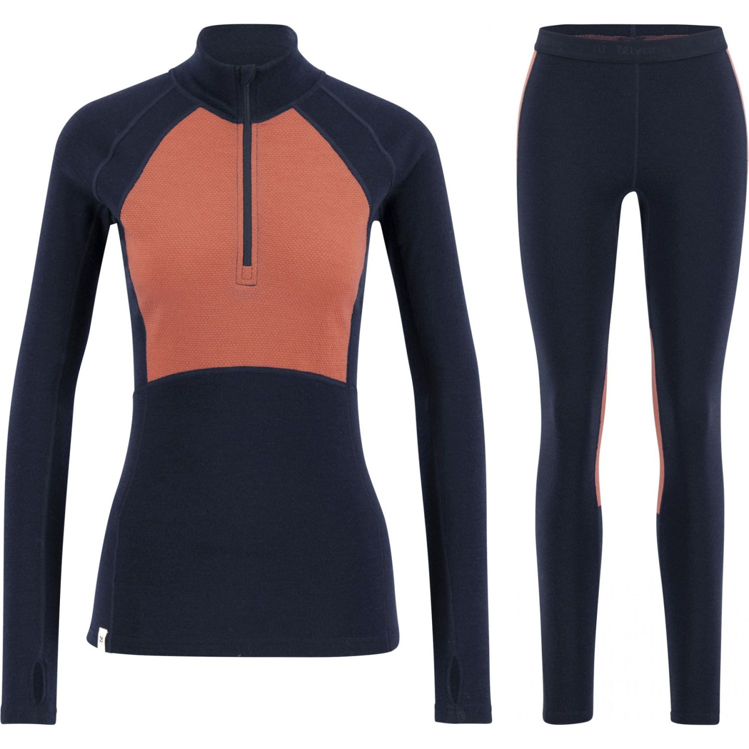 Ulvang Peak Map Half Zip, women, Navy Blue/Mineral Red