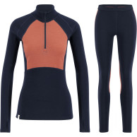 Ulvang Peak Map Half Zip, women, Navy Blue/Mineral Red