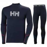 Helly Hansen Lifa Merino Midweight Logo, set, Herr, Navy