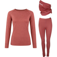 Helios Merino One, conjunto + braga para el cuello, mujer, rosa