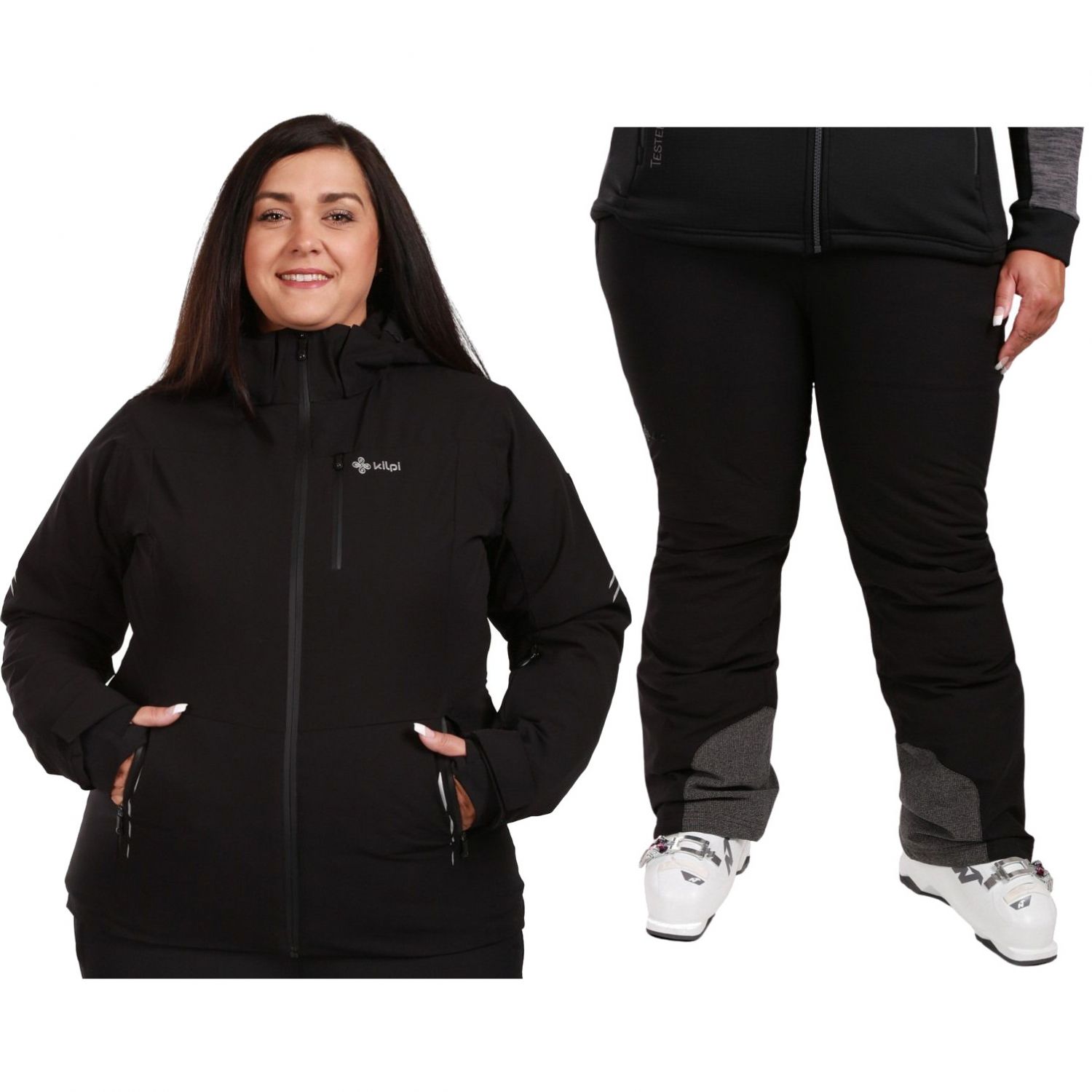 Kilpi Valera/Elare, Plus Size, skisæt, dame, sort