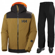 Helly Hansen Powdreamer/Legendary skiset, Herr, Svart/Brun