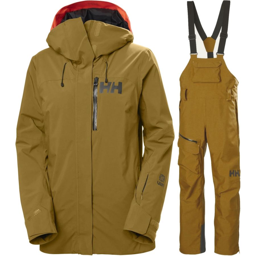 Helly Hansen Powshot/Powderqueen skisæt, dame, guld