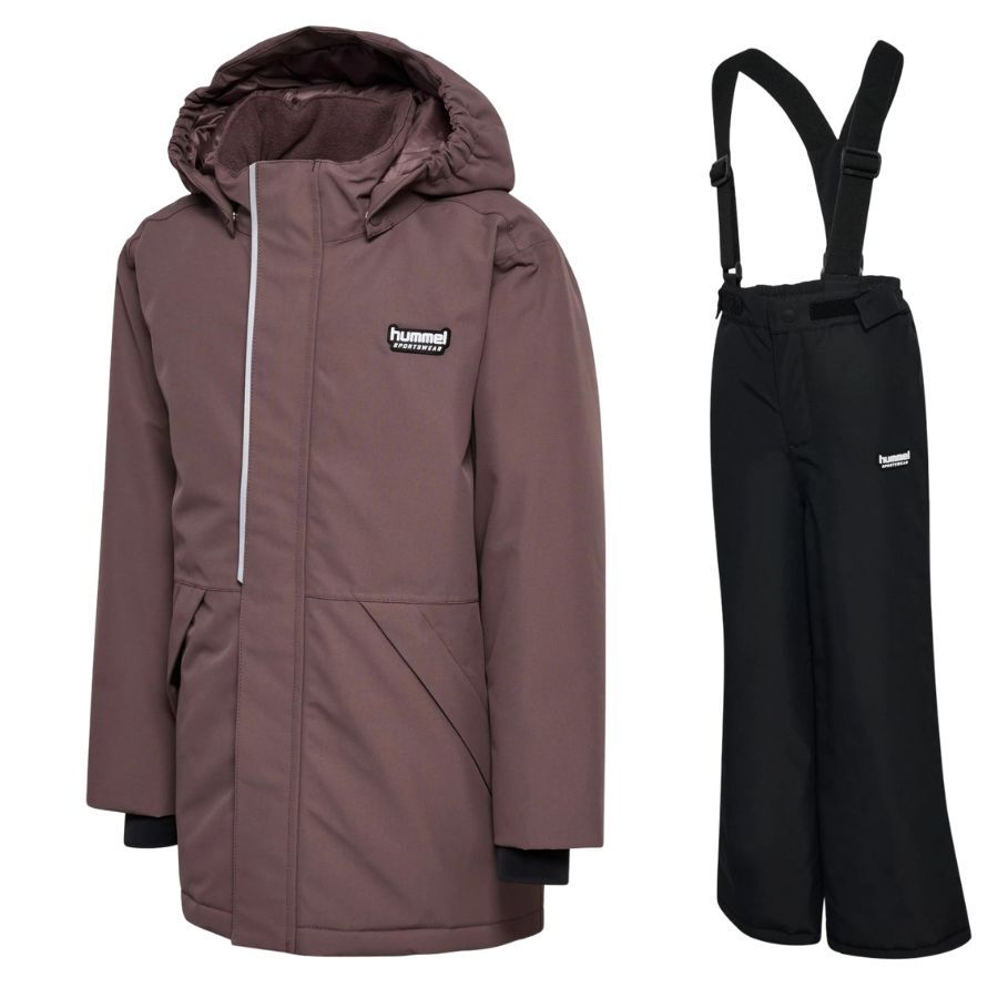 Hummel hmlJR Snow WP 10K conjunto de esquí, marrón/negro, junior