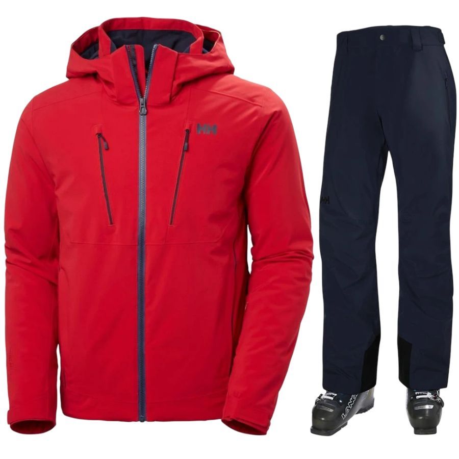 Helly Hansen Alpha/Legendary, skisæt, herre, rød/mørkeblå