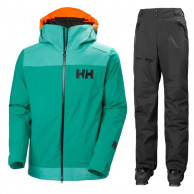 Helly Hansen Powdreamer 2.0/Sogn Cargo skisæt herre, grøn/sort