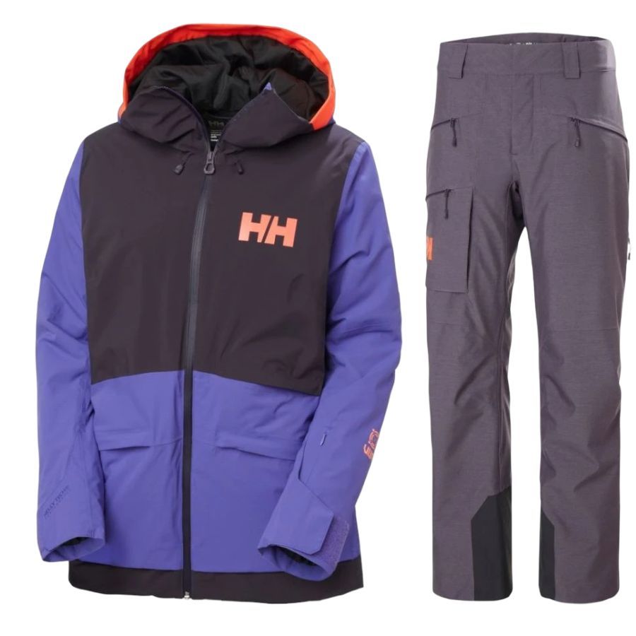 Helly Hansen Powchaser 2.0/Powderqueen, completo sci, donna, viola