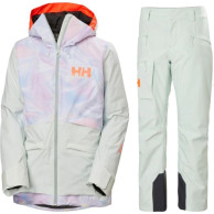 Helly Hansen Powchaser 2.0/Powderqueen, skisett, dame, lysegrønn/lyselilla