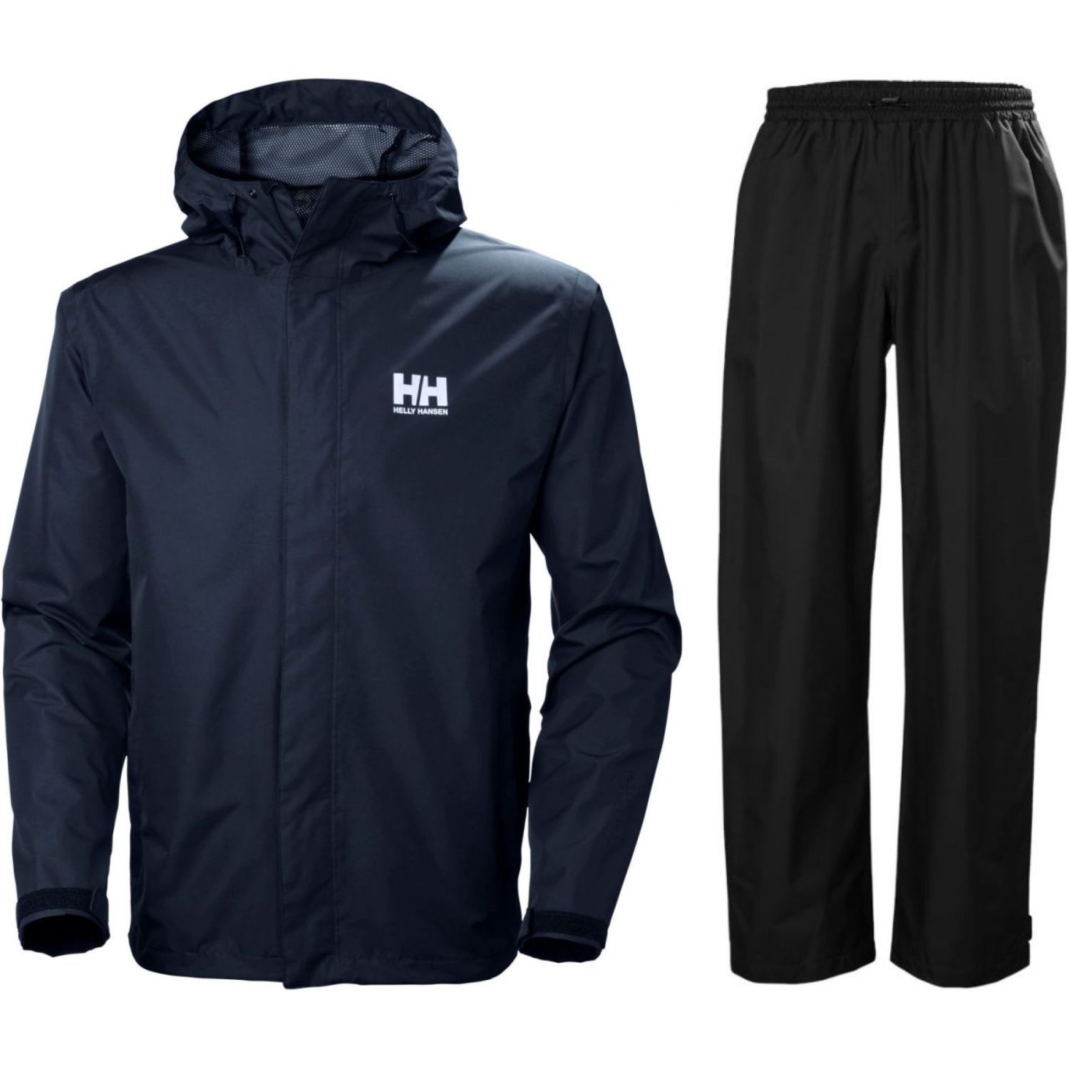 Helly Hansen Seven J/HH Rain, regenpak, heren, donkerblauw/zwart