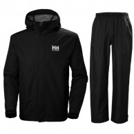 Helly Hansen Seven J/HH Rain, zestaw przeciwdeszczowy, mężczyźni, czarny