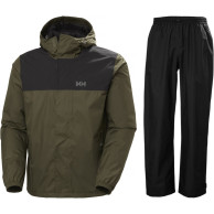 Helly Hansen Vancouver/HH Rain, regnsæt, herre, grøn/sort