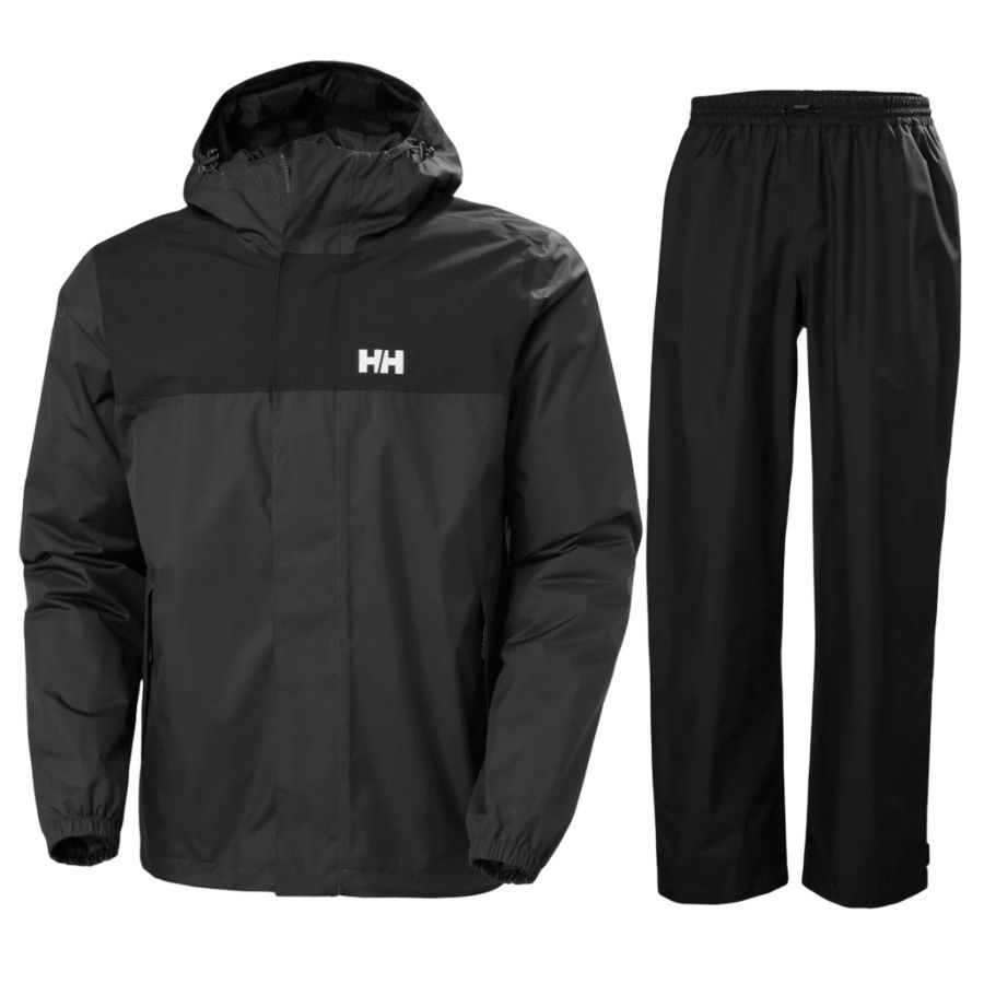 Helly Hansen Vancouver/HH Rain, zestaw przeciwdeszczowy, mężczyźni, czarny