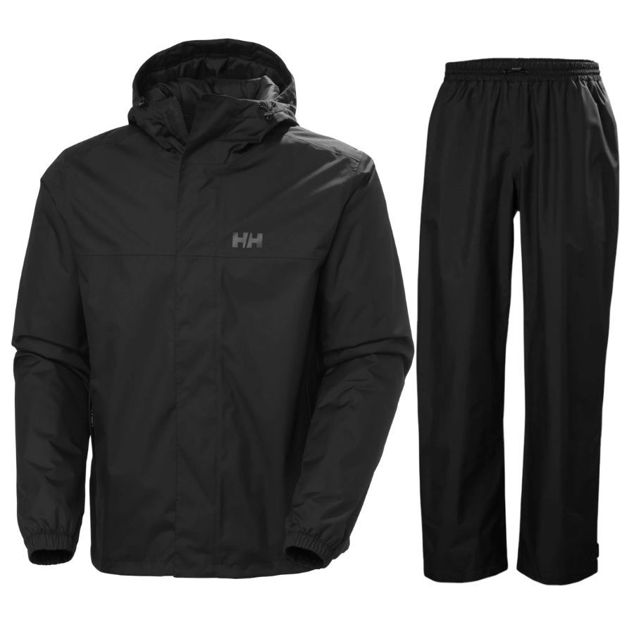 Helly Hansen Vancouver/HH Rain, zestaw przeciwdeszczowy, mężczyźni, czarny