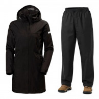 Helly Hansen Aden Long/HH Rain, regnsæt, dame, sort