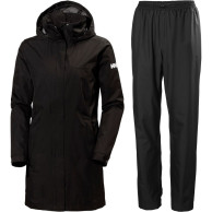 Helly Hansen Aden Long/HH Rain, regnsæt, dame, sort