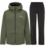 Didriksons Nordic regndress, herre, mørkegrønn/svart