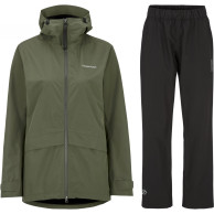 Combinaison de pluie Didriksons Nordic, femme, vert foncé/noir