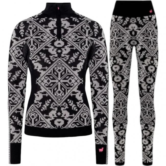 Kari Traa Saga HZ/Saga ski ondergoed set, dames, zwart