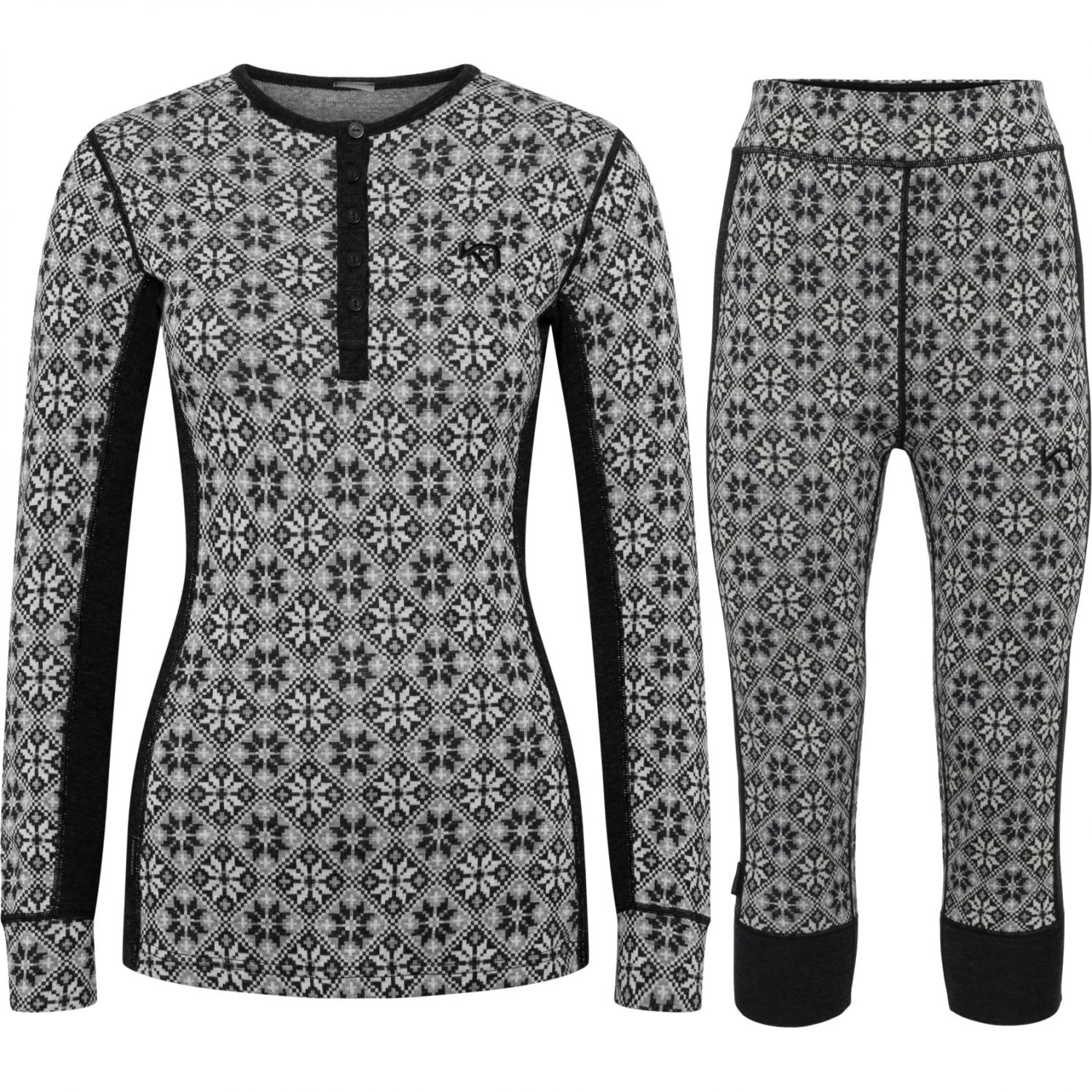 Kari Traa Rose Capri/Rose skiundertøysett, dame, svart