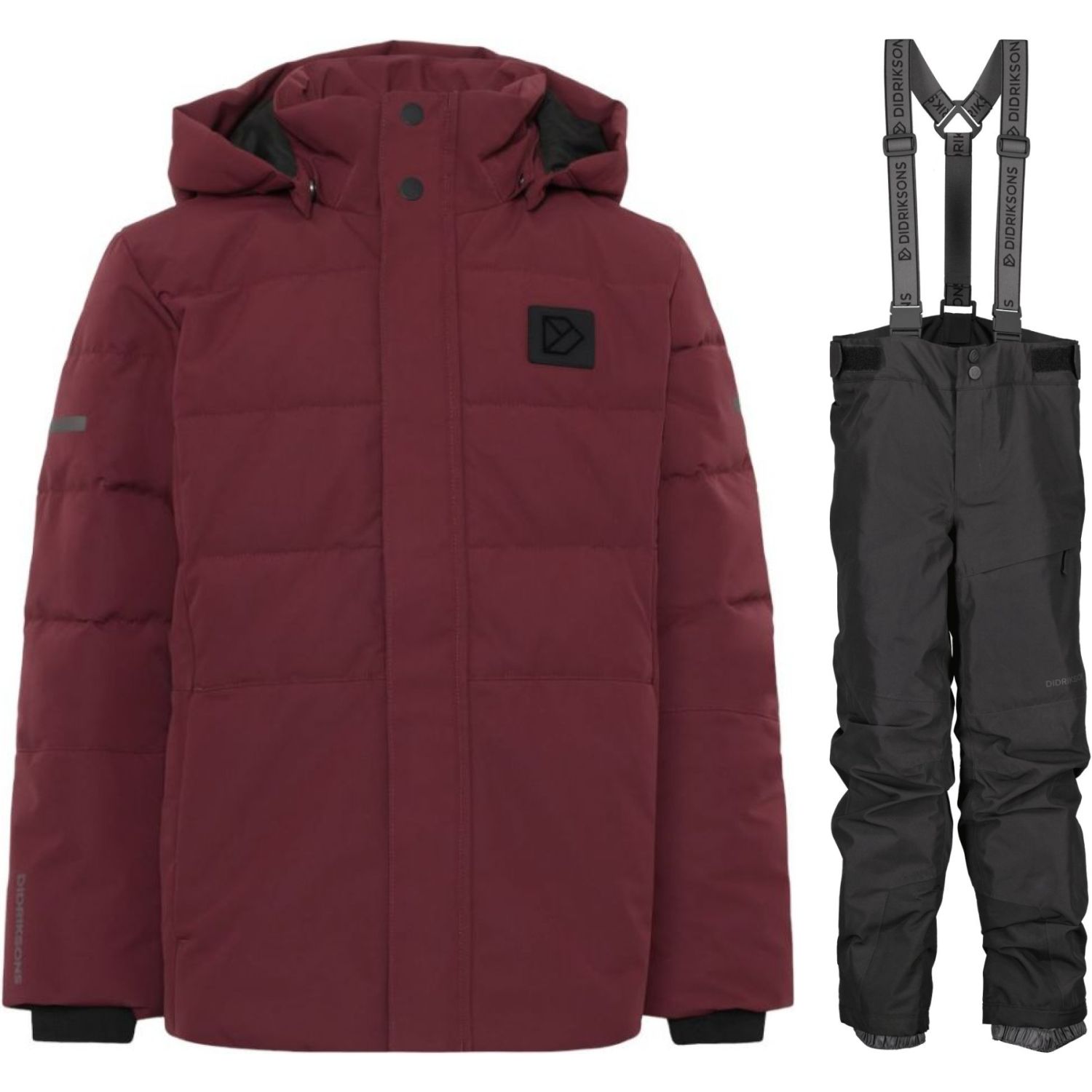 Didriksons Dacit/Silikat vintersett, junior, svart/mørkerød