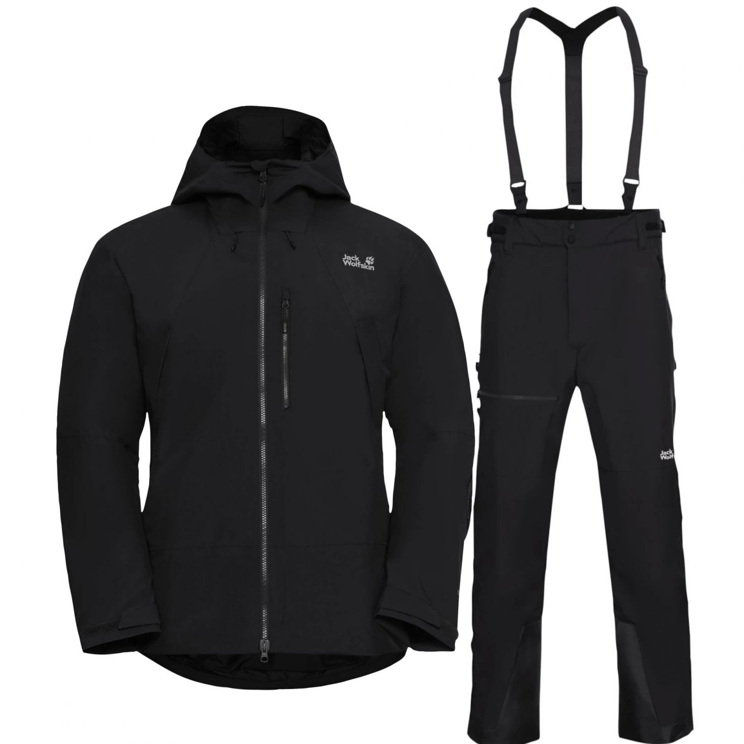 Jack Wolfskin Flowline Pro 2L Ins skijakke/skibukser, herre, sort