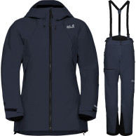 Jack Wolfskin Flowline Pro 2L Ins conjunto, mulher, azul-escuro