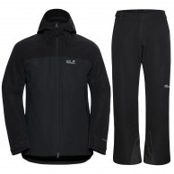 Jack Wolfskin Flowline/Wild Places hiihtosetti, miesten, musta