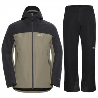 Jack Wolfskin Flowline/Wild Places hiihtosetti, miesten, musta/beigea