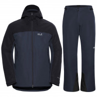 Jack Wolfskin Flowline/Wild Places Skiset, Herren, dunkelblau