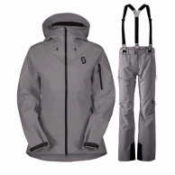 Scott Explorair 3L shellová bunda + shellové kalhoty, dámská, šedá