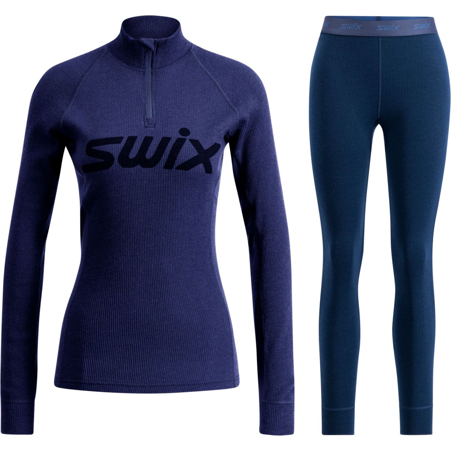 Swix RaceX Merino Pants/Half Zip set, dam, marinblå