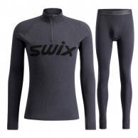 Swix RaceX Merino Half Zip/Bukse-sett, herre, mørkegrå
