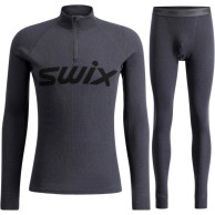 Swix RaceX Merino Half Zip/Pants set, Herr, mörkgrå
