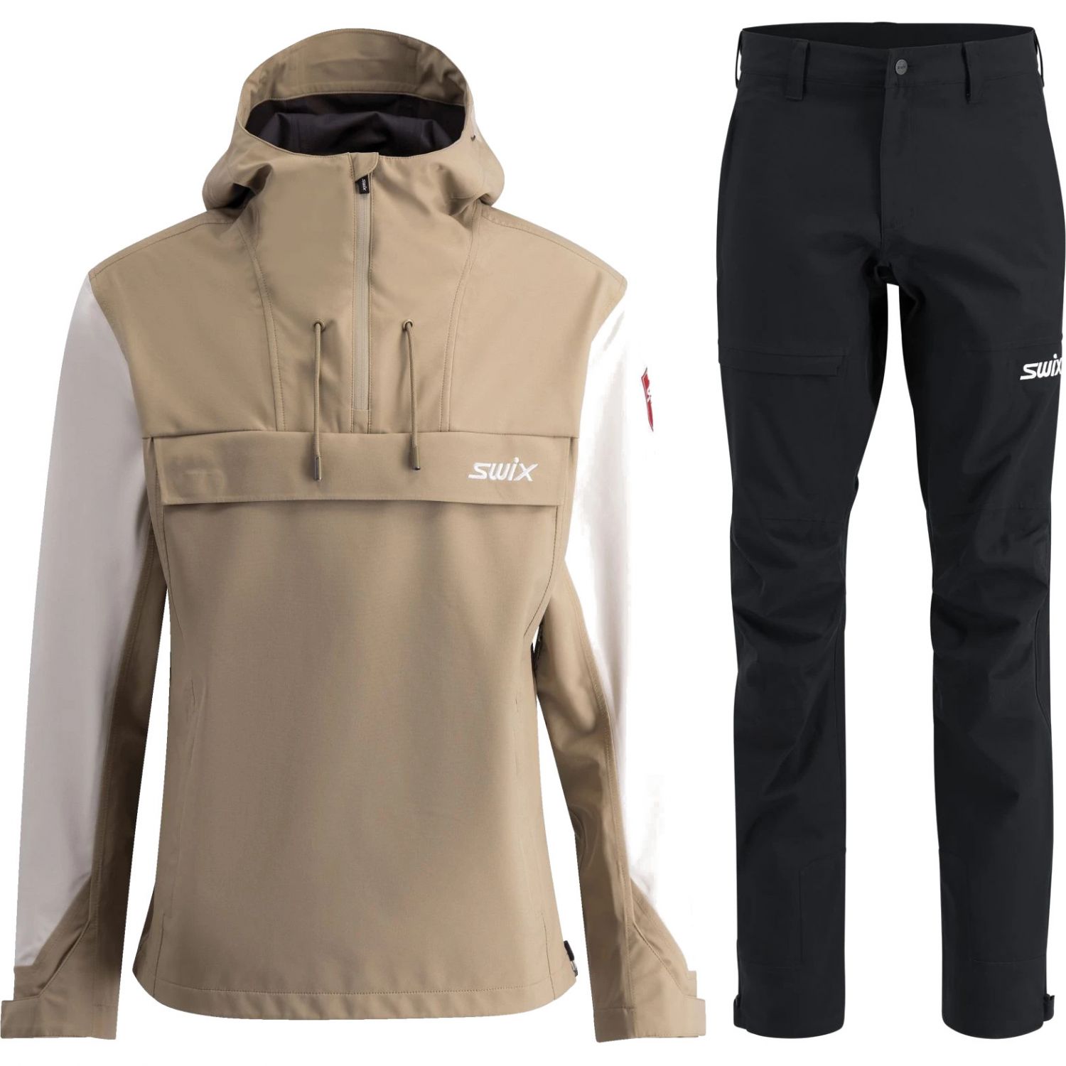 Swix Fjell skalbyxor/anorak set, herr, svart/beige
