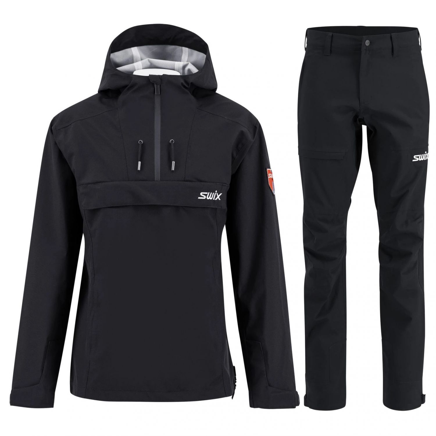 Swix Fjell skalbyxor/anorak set, herr, svart