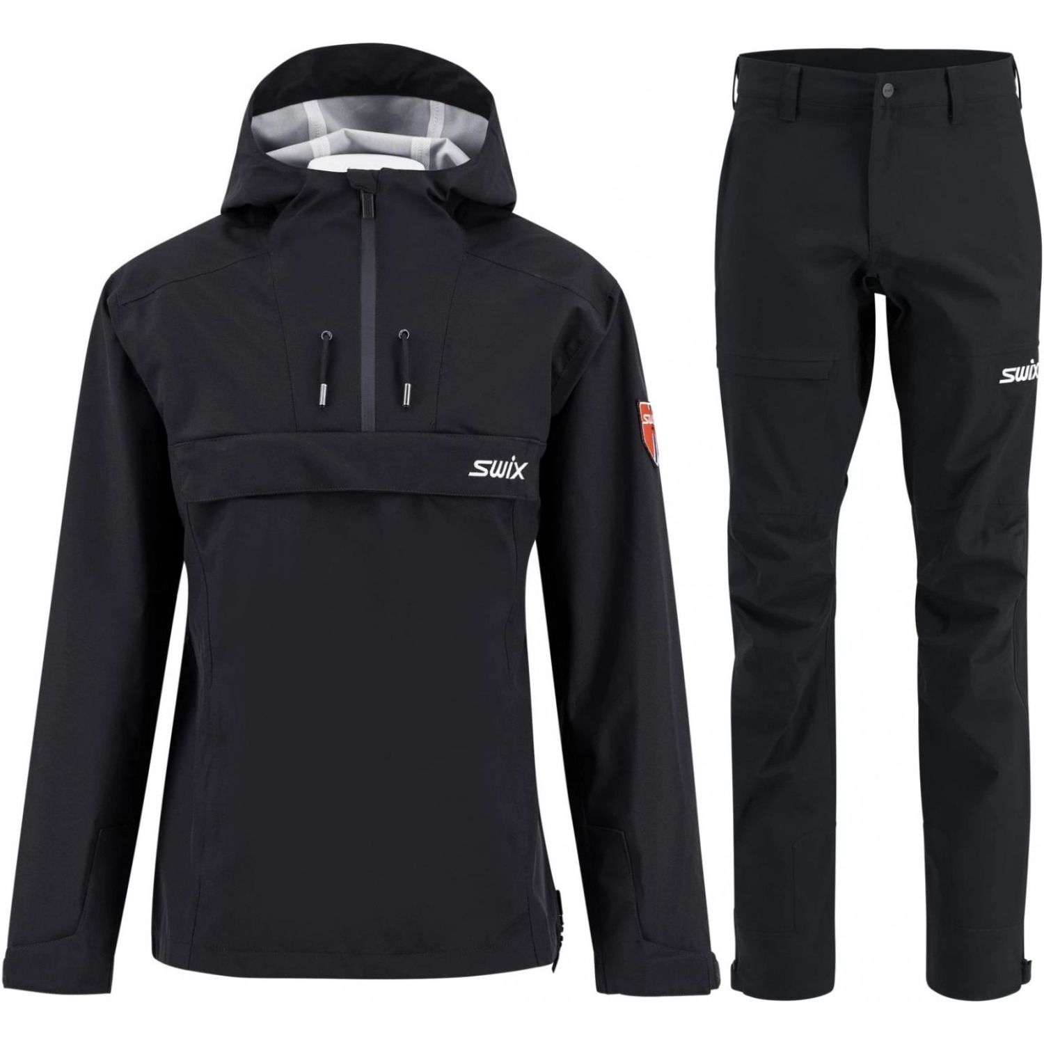 Swix Fjell skalbukser/anorak sæt, herre, sort