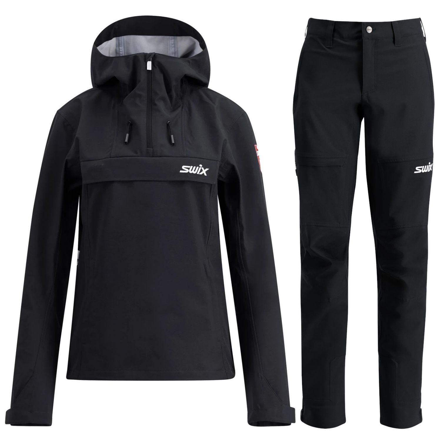 Swix Fjell skalbukser/anorak sæt, dame, sort