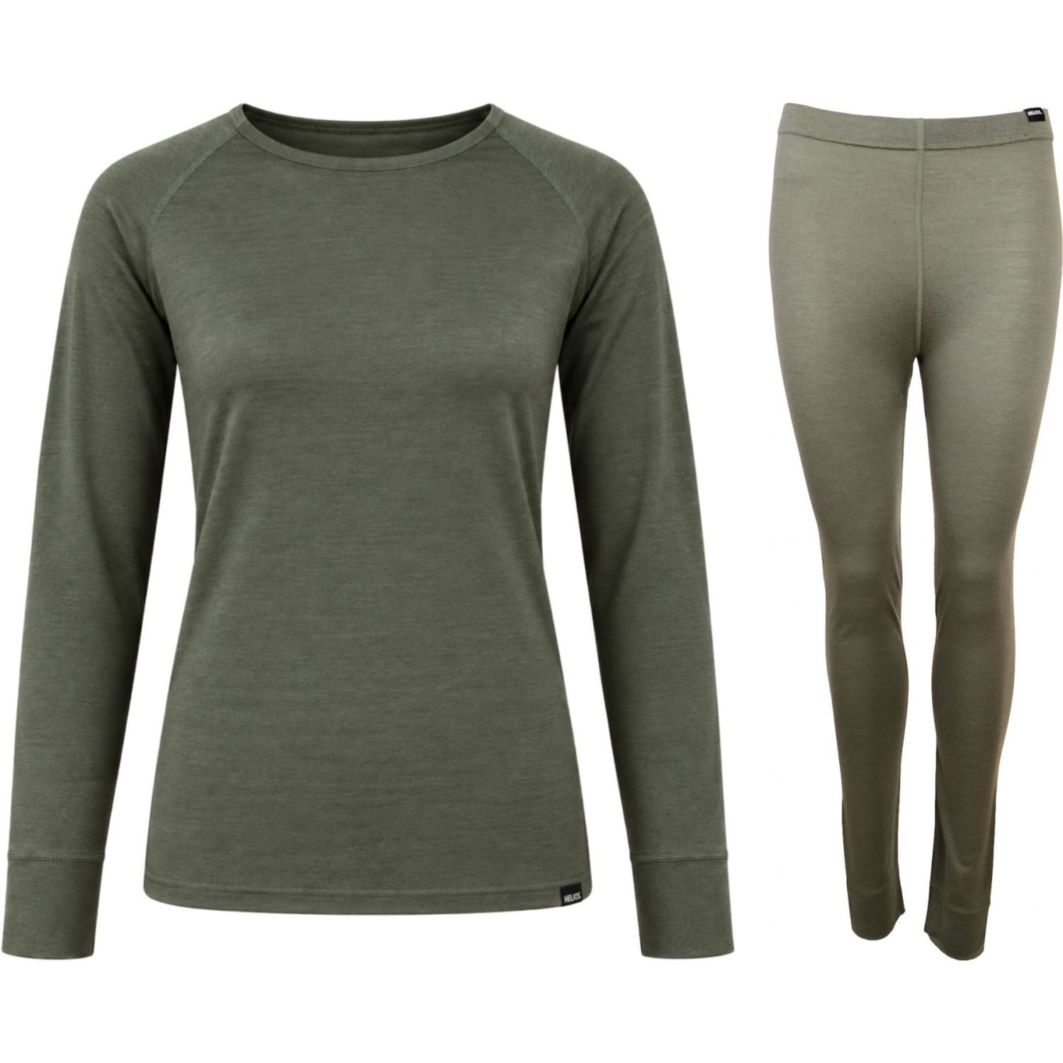 Helios Merino One skiundertøysett, dame, grønn