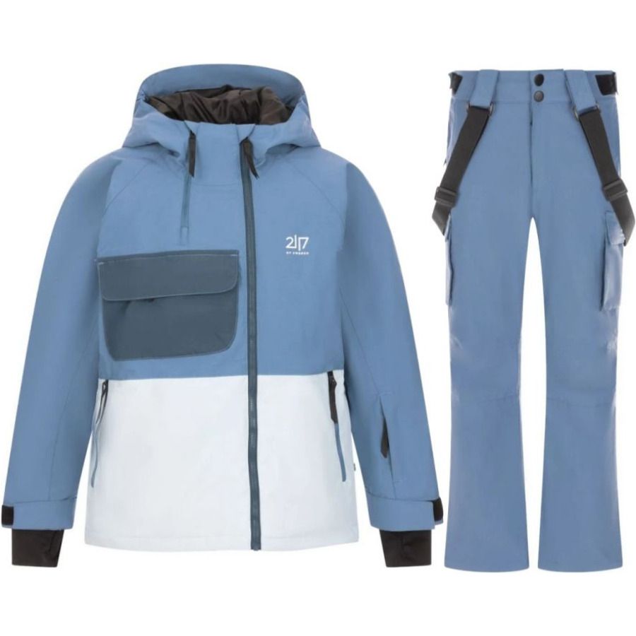 2117 of Sweden Kidden Skijacke/Skihose Set, Junior, blau
