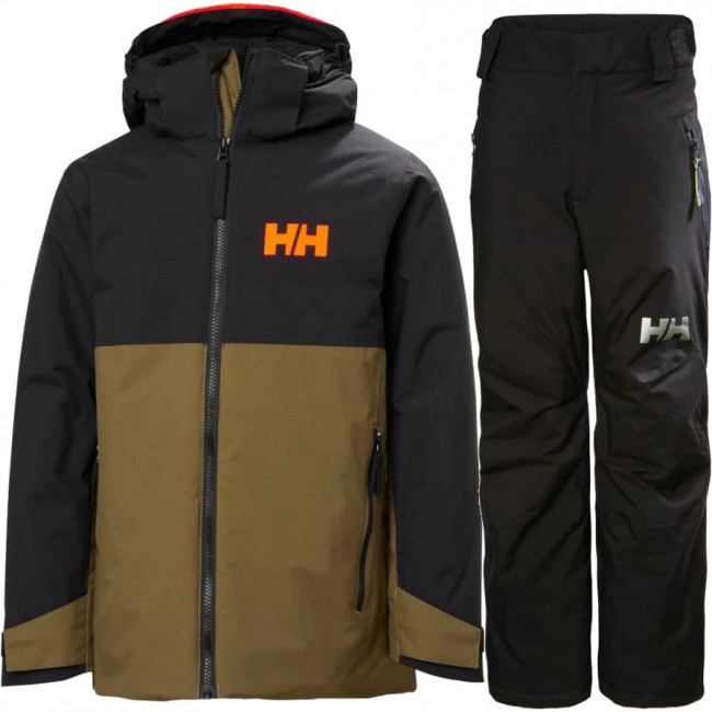 Helly Hansen Legendary/Traverse skisæt, junior, sort/brun